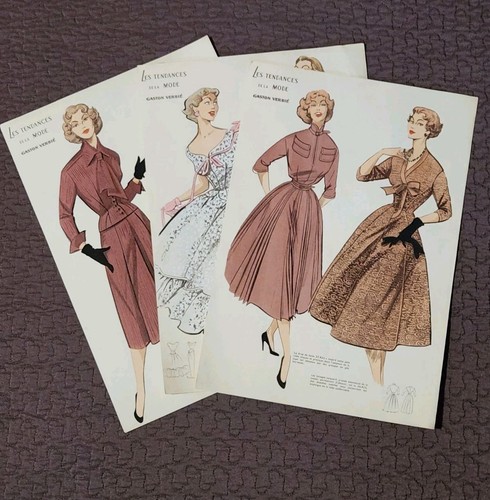 Lot planches mode 1950 - lot,