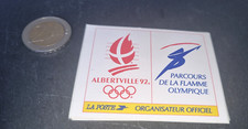 Autocollant Parcours flamme olympique  ALBERTVILLE   1992/La poste