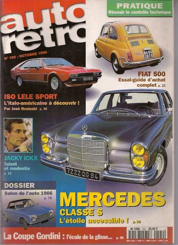 Auto retro 192 mercedes classe - auto,