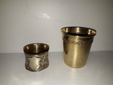 gobelet et rond de serviette en cuivre