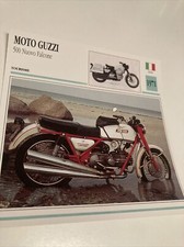 Moto Guzzi 500 nuovo Falcone 1971 carte moto de collection Atlas Italie