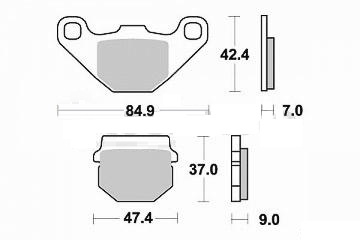 Plaquettes frein quad - plaquettes, de