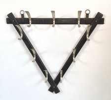 JACQUES ADNET PORTE MANTEAUX CUIR DESIGN 50 coat hanger era quinet hermès