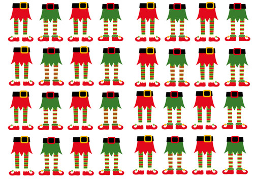 32x lutin noël - pieds, cupcake
