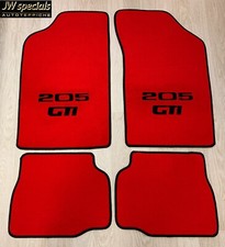 Tapis De Sol Pour Peugeot 205 GTi Rouge Noir Velours 1983-1987