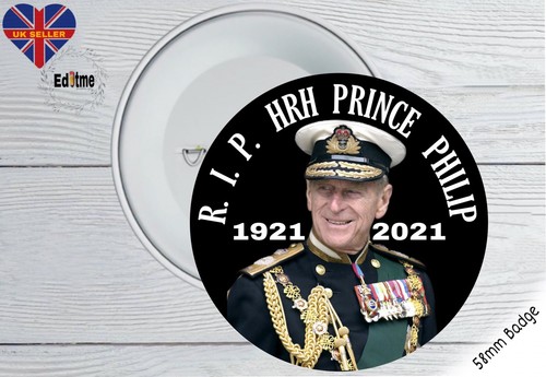Prince philip badge new 58mm - badge,