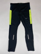 Legging Nike running bandes jaunes poches dos taille L     