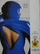 PUBLICITÉ DE PRESSE 1995 GUERLAIN AVOIR L'HEURE BLEUE ETRE GUERLAIN