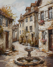 Affiche de village d'art mural