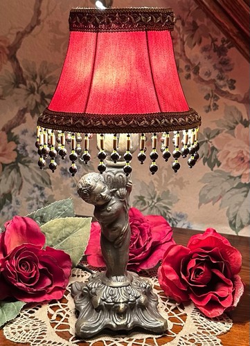 Antique brass cherub lamp - antique, base