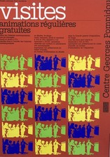 AFFICHE ORIGINALE – CENTRE GEORGES POMPIDOU – VISITES – BENEYTON - 1980