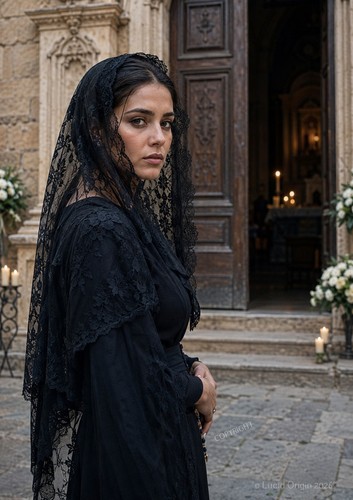 Portrait femme sicilienne - portrait,