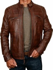 Manteau veste motard homme