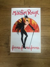 AFFICHE ORIGINALE - BAL DU MOULIN ROUGE - RENE GRUAU - ANNEES 70 - 40x60 cm