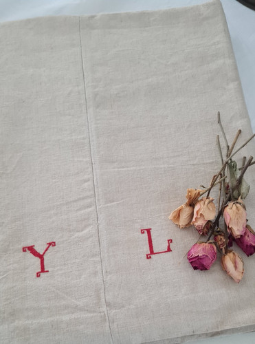 Ancien drap lin - en, chanvre