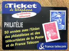 TICKET TÉLÉPHONE PHILATÉLIE SPÉCIMEN CARTE PREPAYÉE PREPAID SCHEDA CALLING CARD