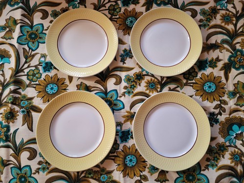 Assiettes plates jaune - assiettes,