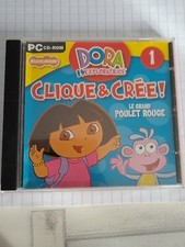 PC CD-ROM Dora L Exploratrice Clique & Crée ! Le Grand Poulet Rouge 1