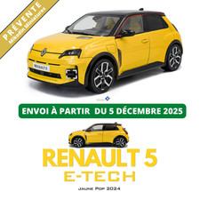 VOITURE SOLIDO RENAULT 5 E-TECH JAUNE POP 2024 1:18 S1812602 PREVENTE NOV 2025
