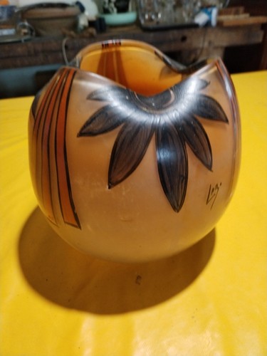 Vase boule art - art, signé