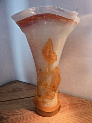 Murano ancien vase corolle - murano,