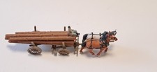 1:160 Preiser, Chariot porteur de grumes tracté par deux chevaux à l'échelle N