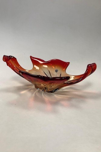 Grand bol verre rouge - en, d'art