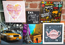 6 PETITS TABLEAUX CADRES EN BOIS POUR DECO MAISON SALON CUISINE CHAMBRE...