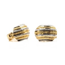 Boucles d'oreilles Bicolore Ors 21k 4.83grs - Bijoux occasion