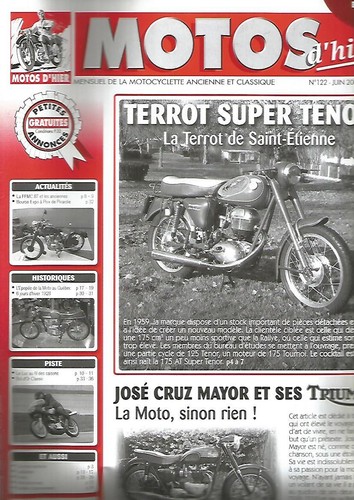 Motos hier 122 terrot - d'hier,