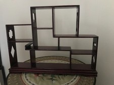 SOCLE SUPPORT ETAGERE BOIS NETSUKE DéS MINIATURES VASES CHINE CHINOIS ASIE JAPON