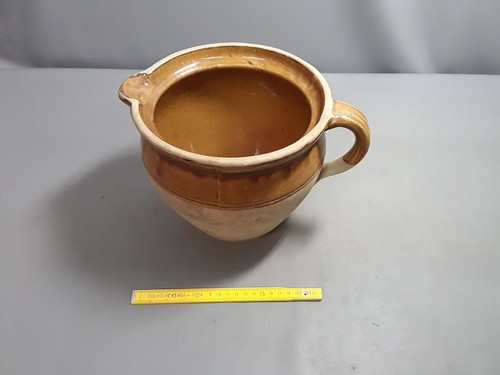 Ancien pot terre vernissée - terre,