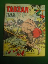 BD   Cartonné " TARZAN  N° 9  " Tout  en  Couleurs    1964  Editions  MONDIALES