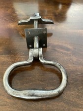 Ancienne poignée de porte en fer forgé,serrure ferrure penture heurtoir targette