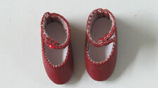Chaussures cuir " Loulotte"  37/17   Classique  Bordeaux pour poupée ancienne