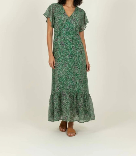 Ikks robe longue voile - longue, imprime