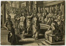 Antique Master Print-STONING