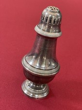 Soupoudreuse Anglaise Ancienne Métal Argenté Poinçon