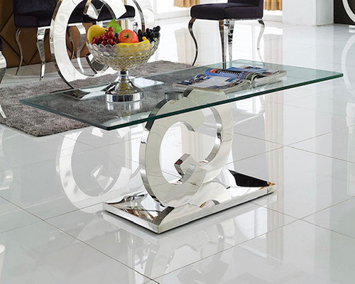 Design table basse - table, argent