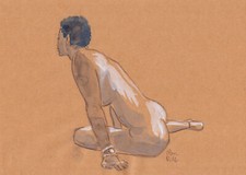 Nu nude dessin original F05