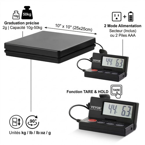 Balance postale digitale 50kg - balance,