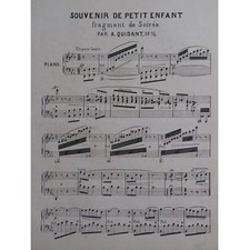 QUIDANT Alfred Souvenir de Petit Enfant op 14 Piano XIXe