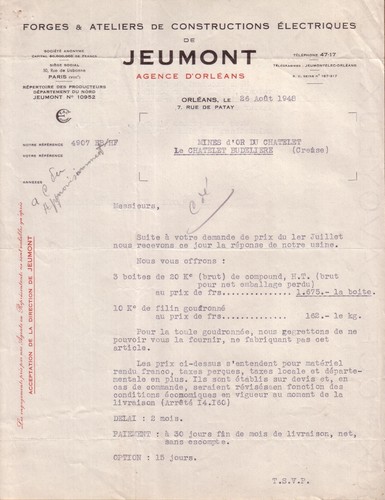 Orleans lettre forges - -, &