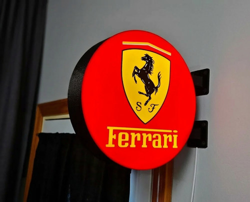 Enseigne lumineuse ferrari - enseigne,
