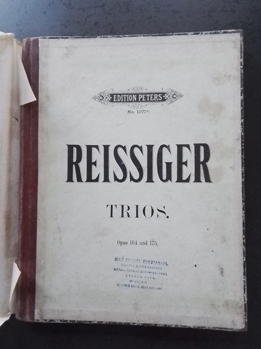 Partition reissiger trios - partition,