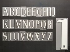 LETTER / LETTRE AC MILAN HOME FLOCAGE TRANSFERT STILSCREEN ALPHABET 2015-16