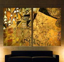 XXL Toile Abstraite Image Noir Brun Or Jaune Moderne Peinture Art Tableau