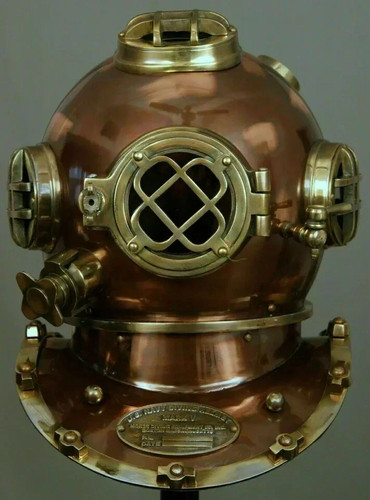 Casque plongée ancien en - casque, de