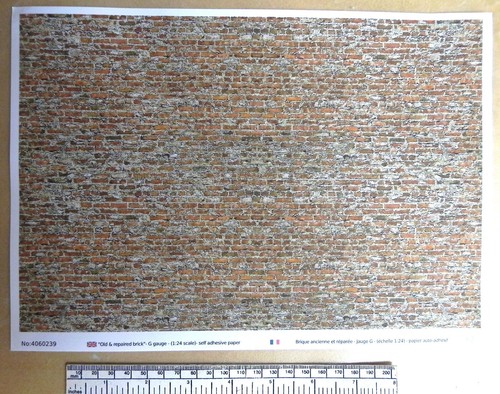 Papier auto adhésif brique - auto-adhésif,