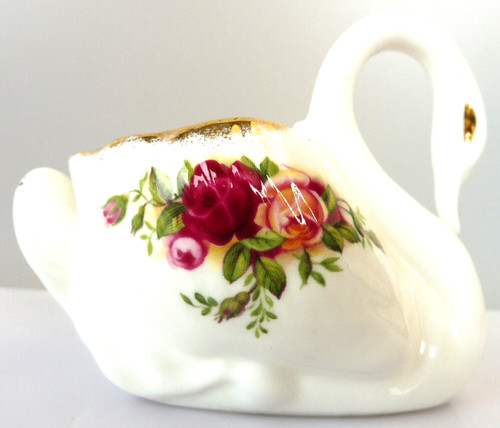 Cygne porcelaine anglaise - cygne,